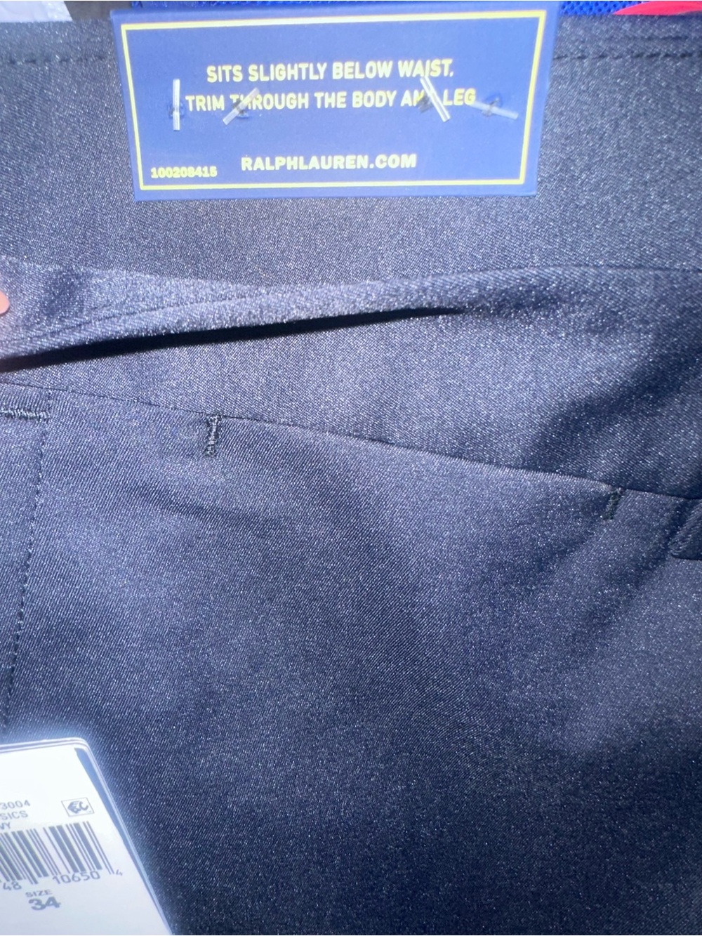 Ralph Lauren Men's Navy Flat-Front Shorts - Picture 2 of 4